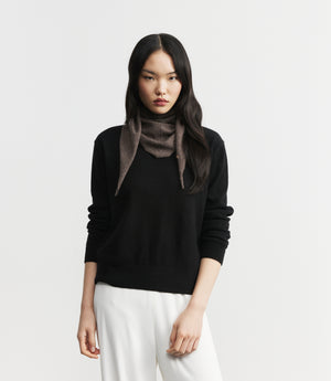 Cashmere Triangle Scarf - Brown Melange