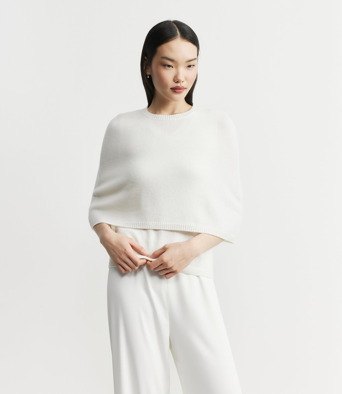 Cashmere Cape - White