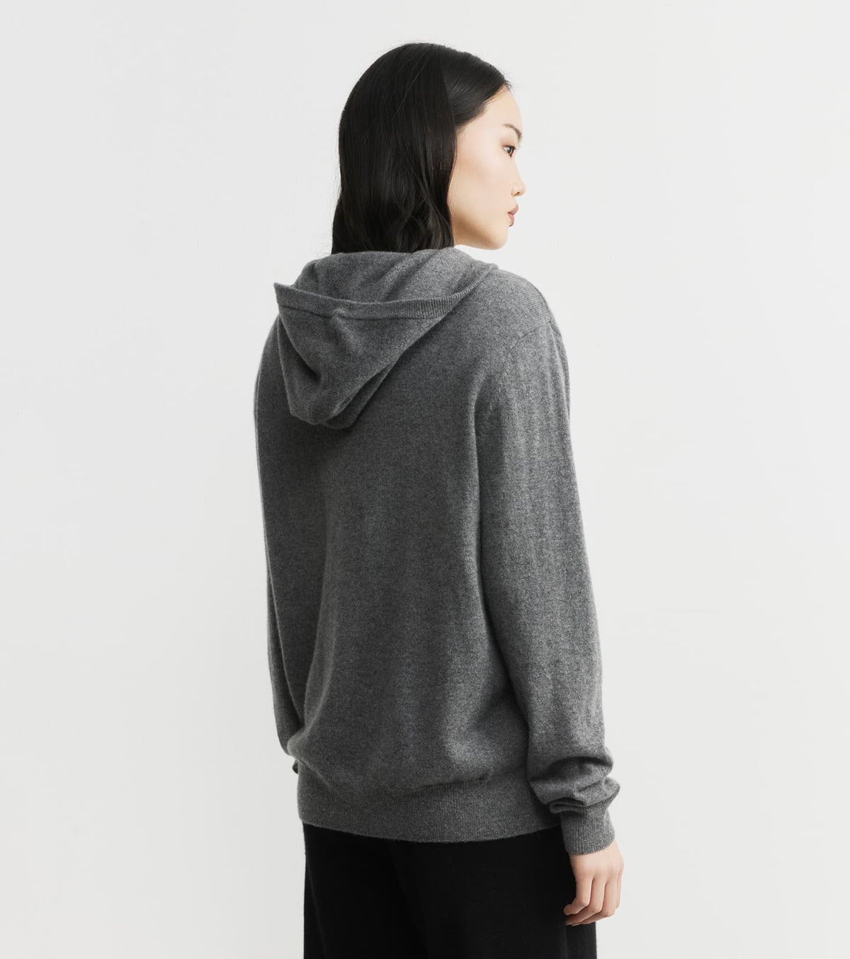 Cashmere Zip Hoodie - Graphite
