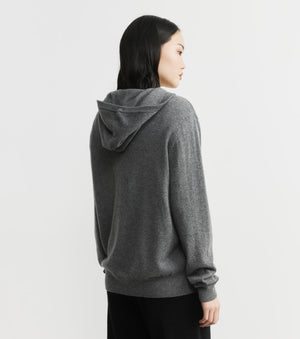 Cashmere Zip Hoodie - Graphite