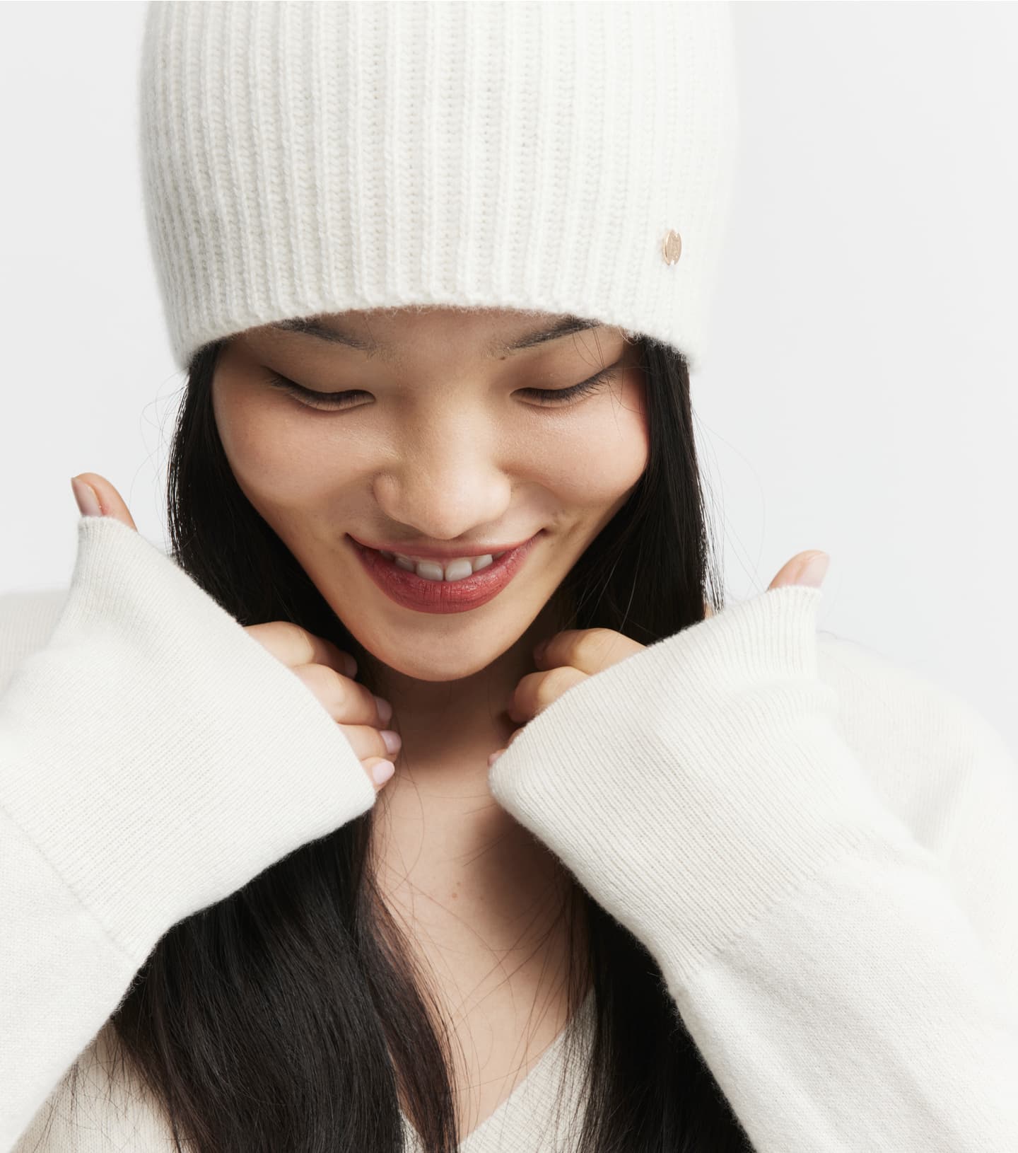 Baby Cashmere Beanie - Cream