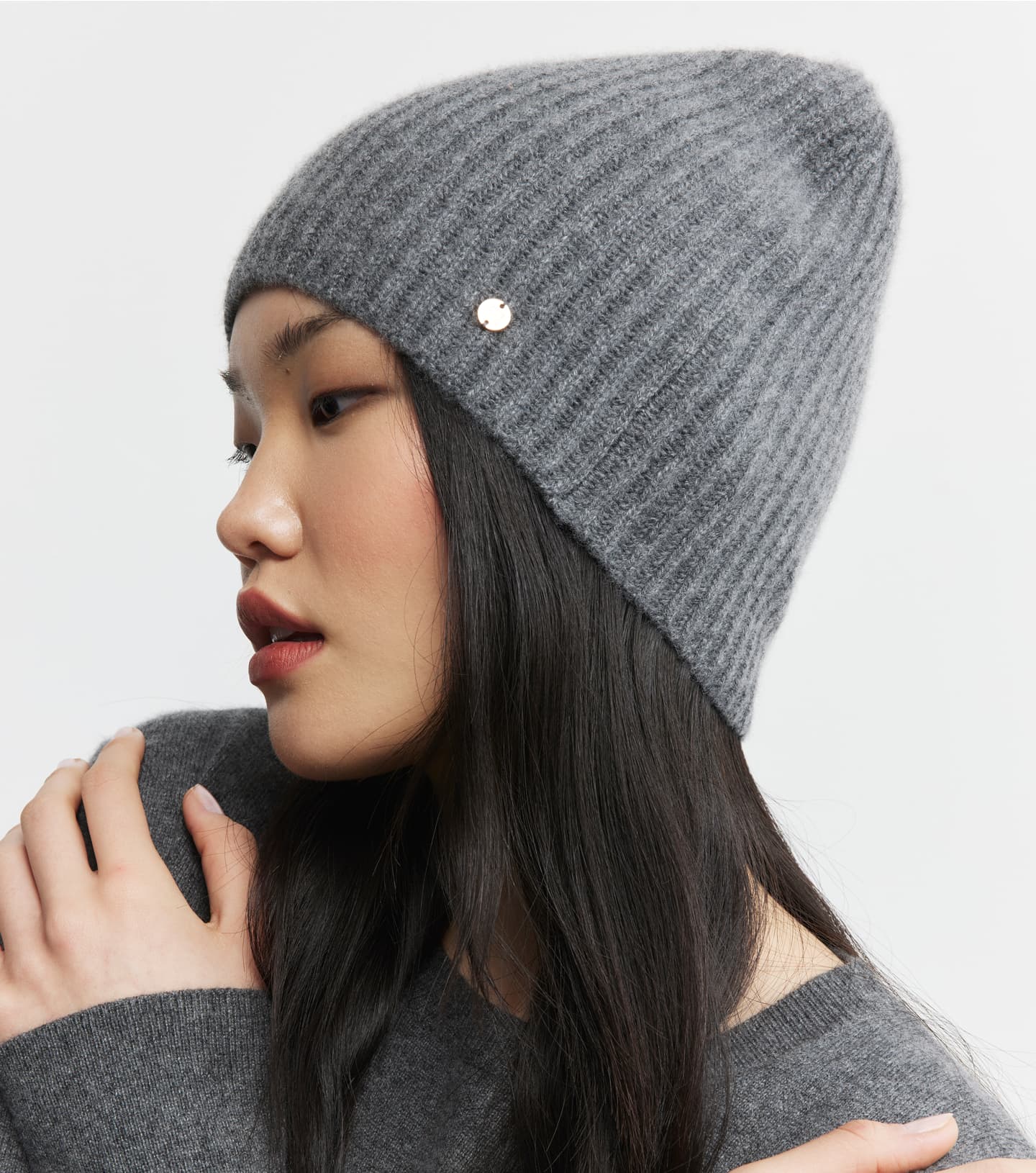 Baby Cashmere Beanie - Graphite