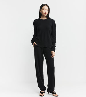 Baby Cashmere Crew Neck Sweater - Black