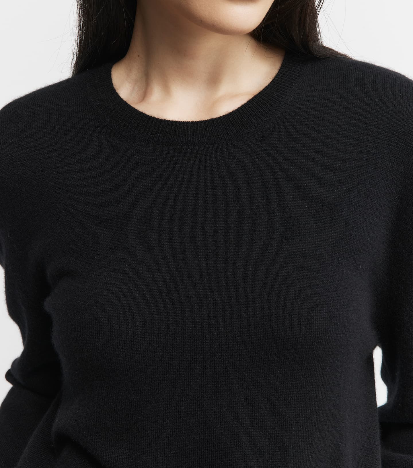 Baby Cashmere Crew Neck Sweater - Black