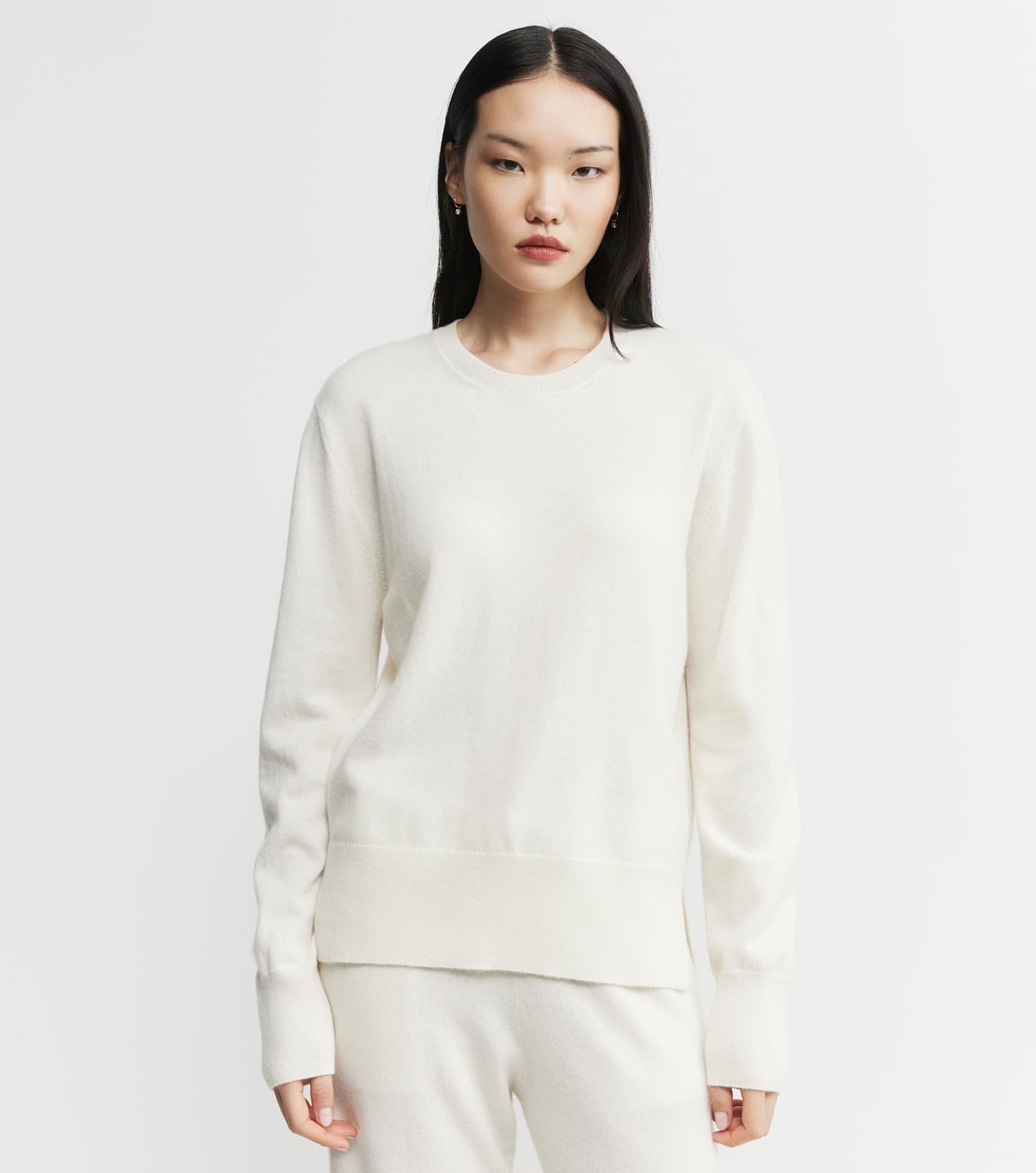 Baby Cashmere Crew Neck Sweater - Cream