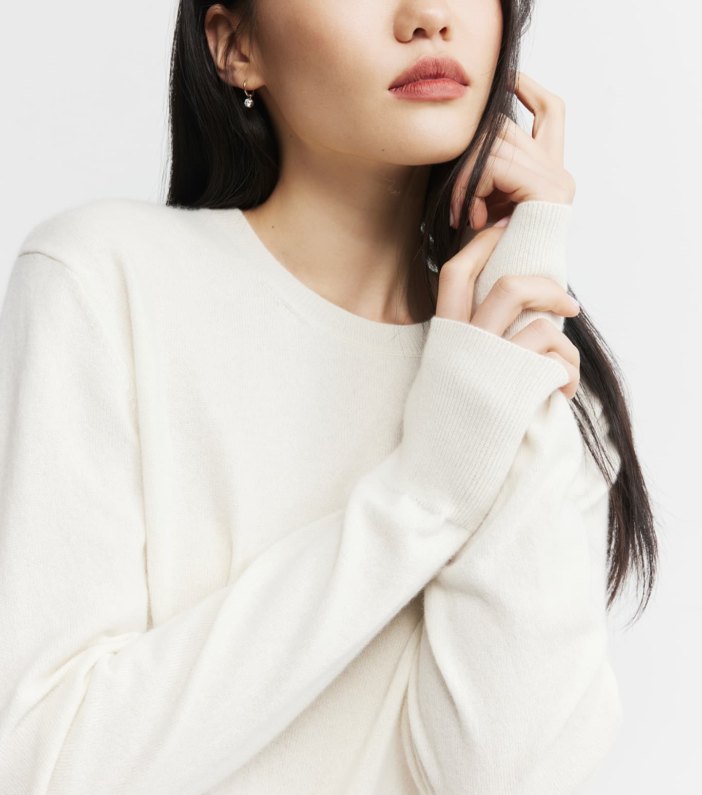 Baby Cashmere Crew Neck Sweater - Cream
