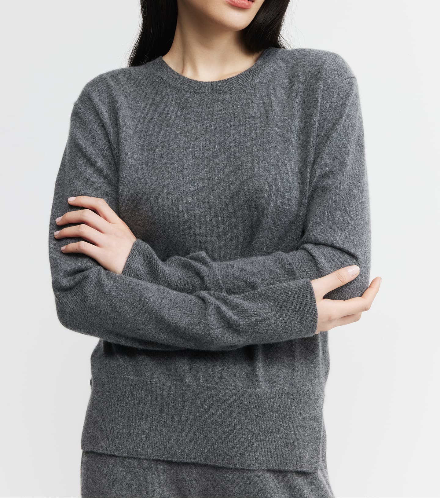 Baby Cashmere Crew Neck Sweater - Graphite
