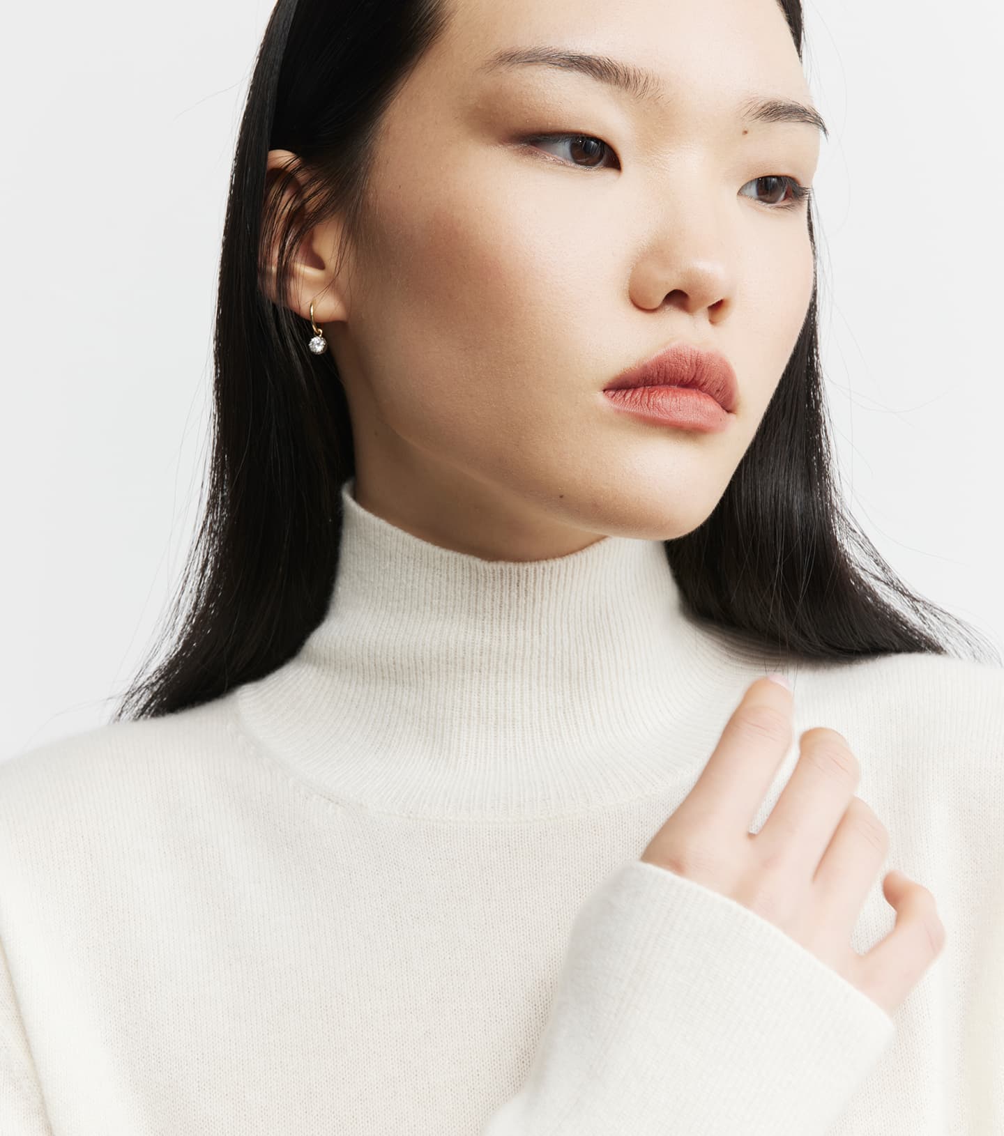 Baby Cashmere Mock Neck Sweater - Cream