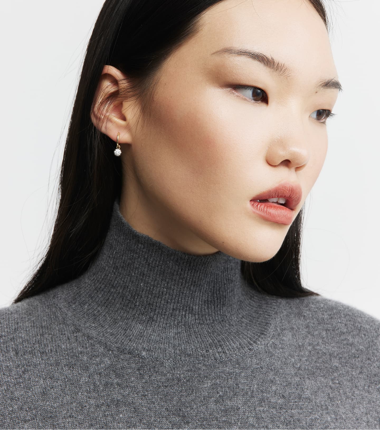Baby Cashmere Mock Neck Sweater - Graphite