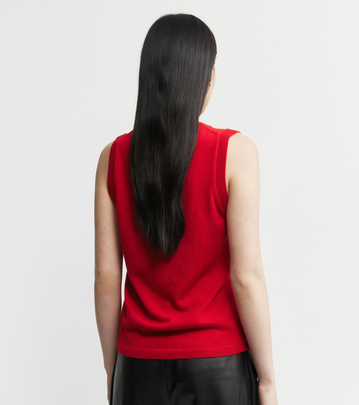 Cashmere V Tank - Red