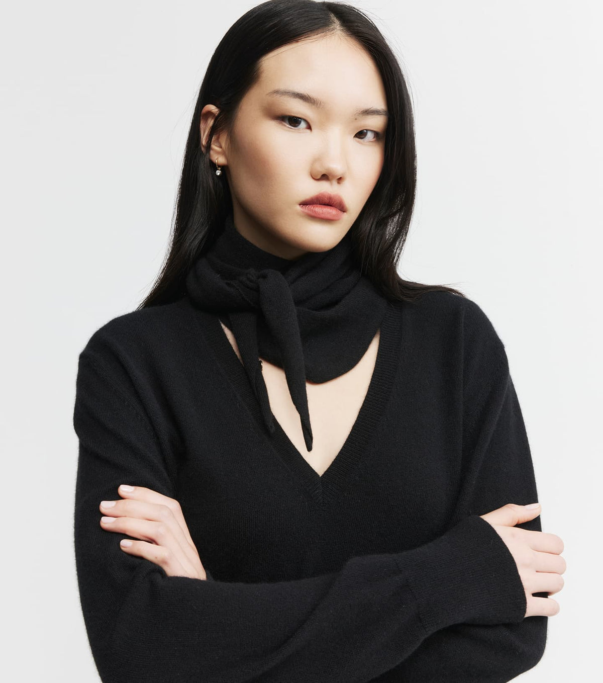 Baby Cashmere Triangle Scarf - Black