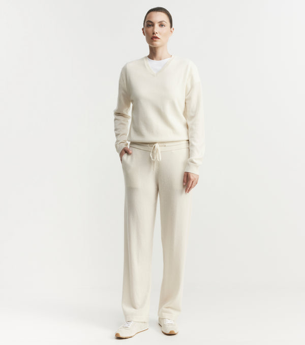 Cashmere Trouser - Cream
