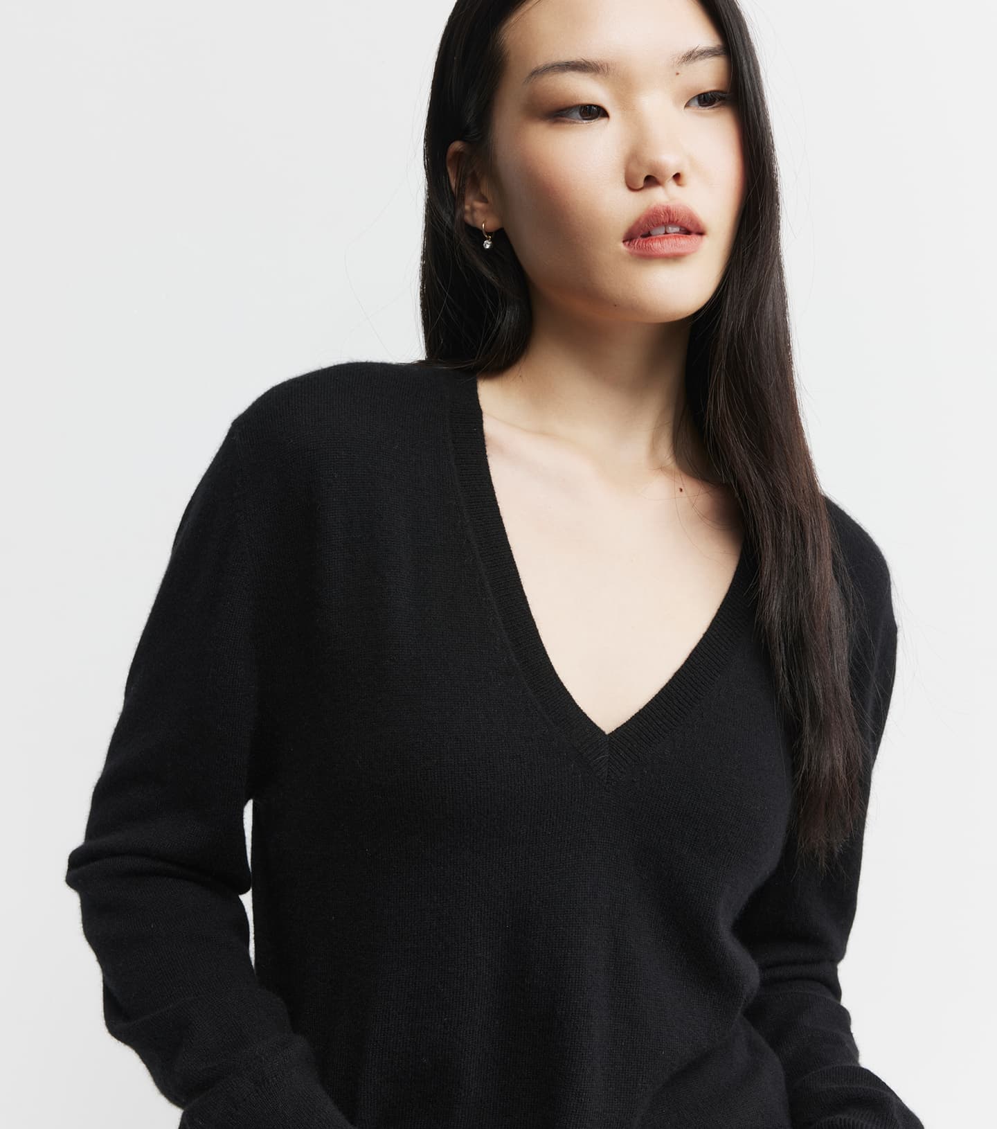 Baby Cashmere V-Neck Sweater - Black