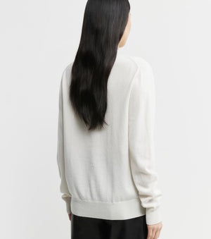Essential Cashmere V Cardigan - White