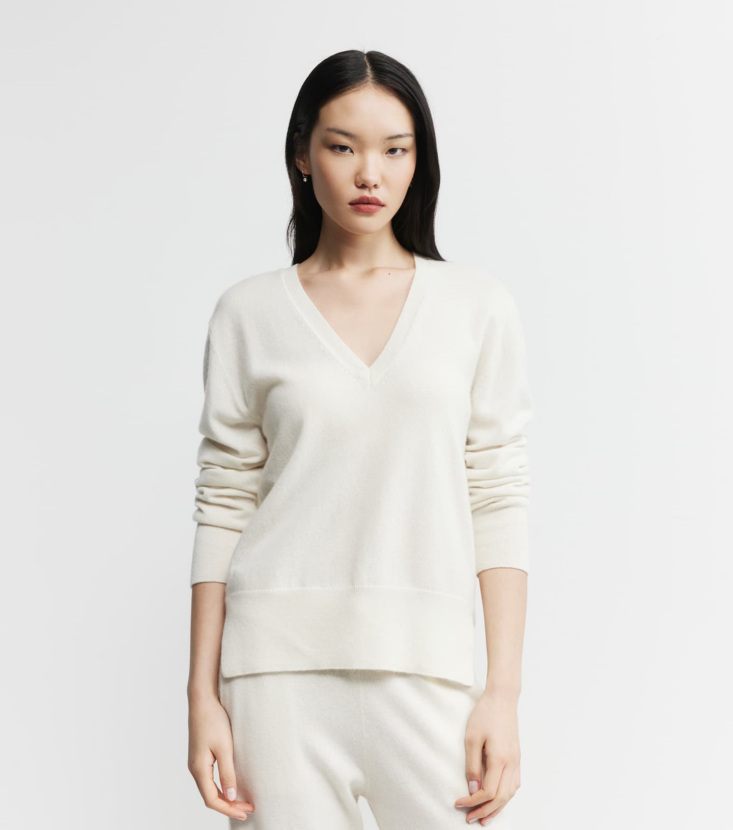 Baby Cashmere V-Neck Sweater - Cream
