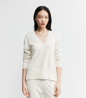 Baby Cashmere V-Neck Sweater - Cream