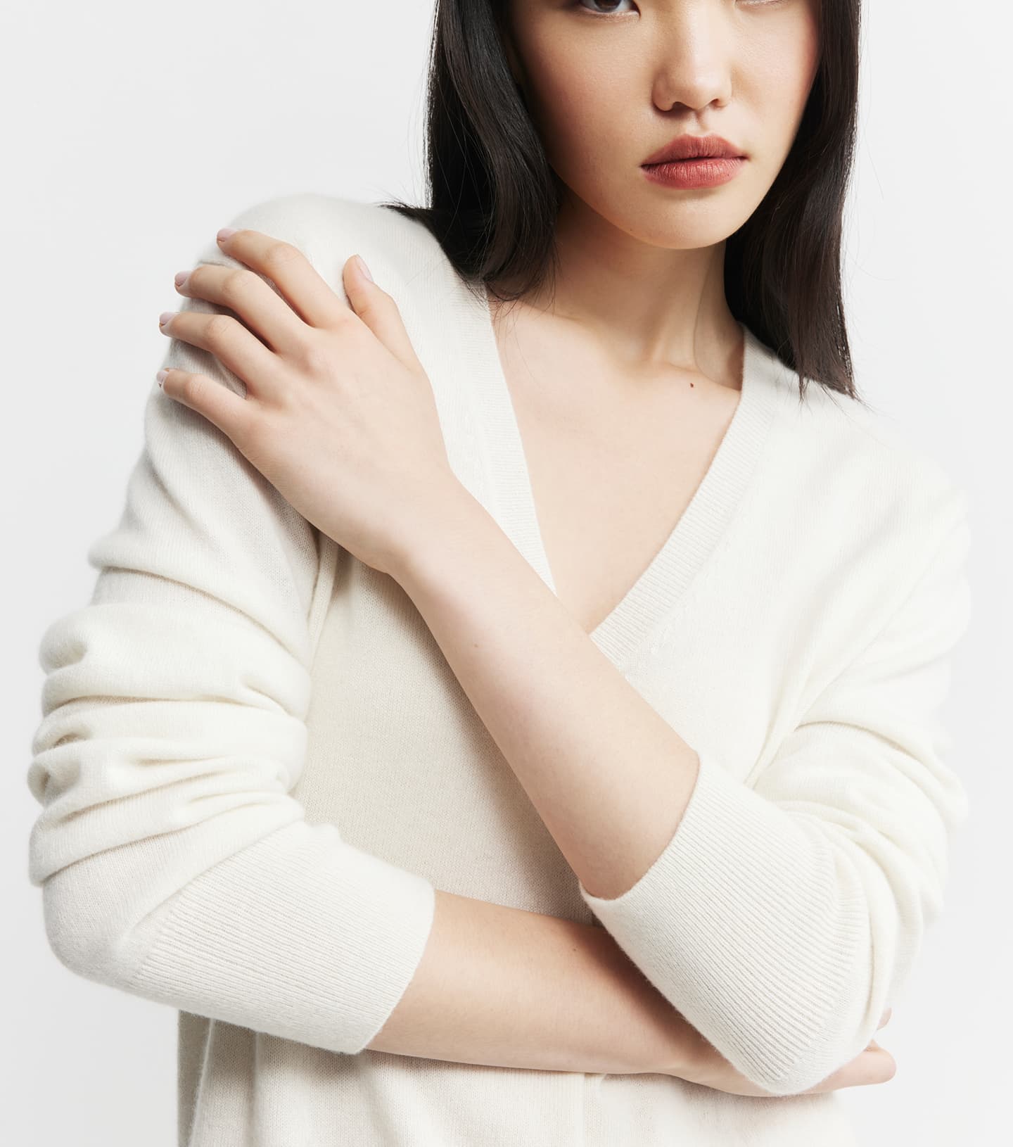 Baby Cashmere V-Neck Sweater - Cream
