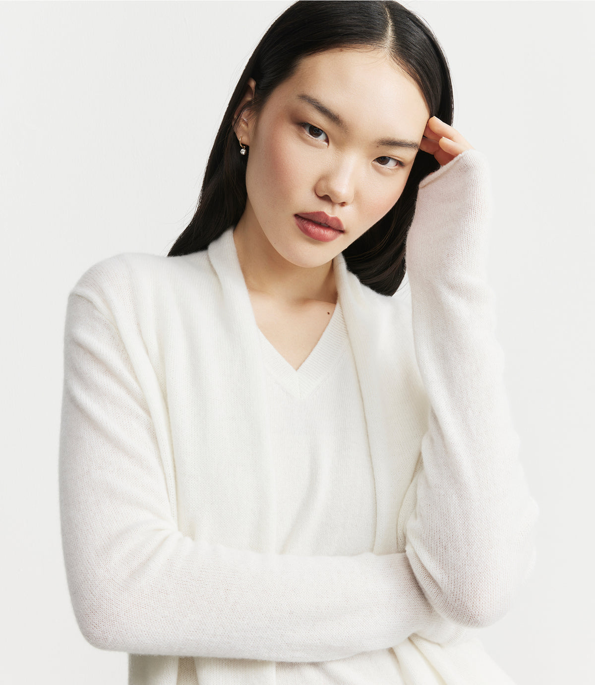 Featherweight Cashmere Cardigan - White