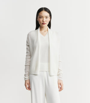 Featherweight Cashmere Cardigan - White