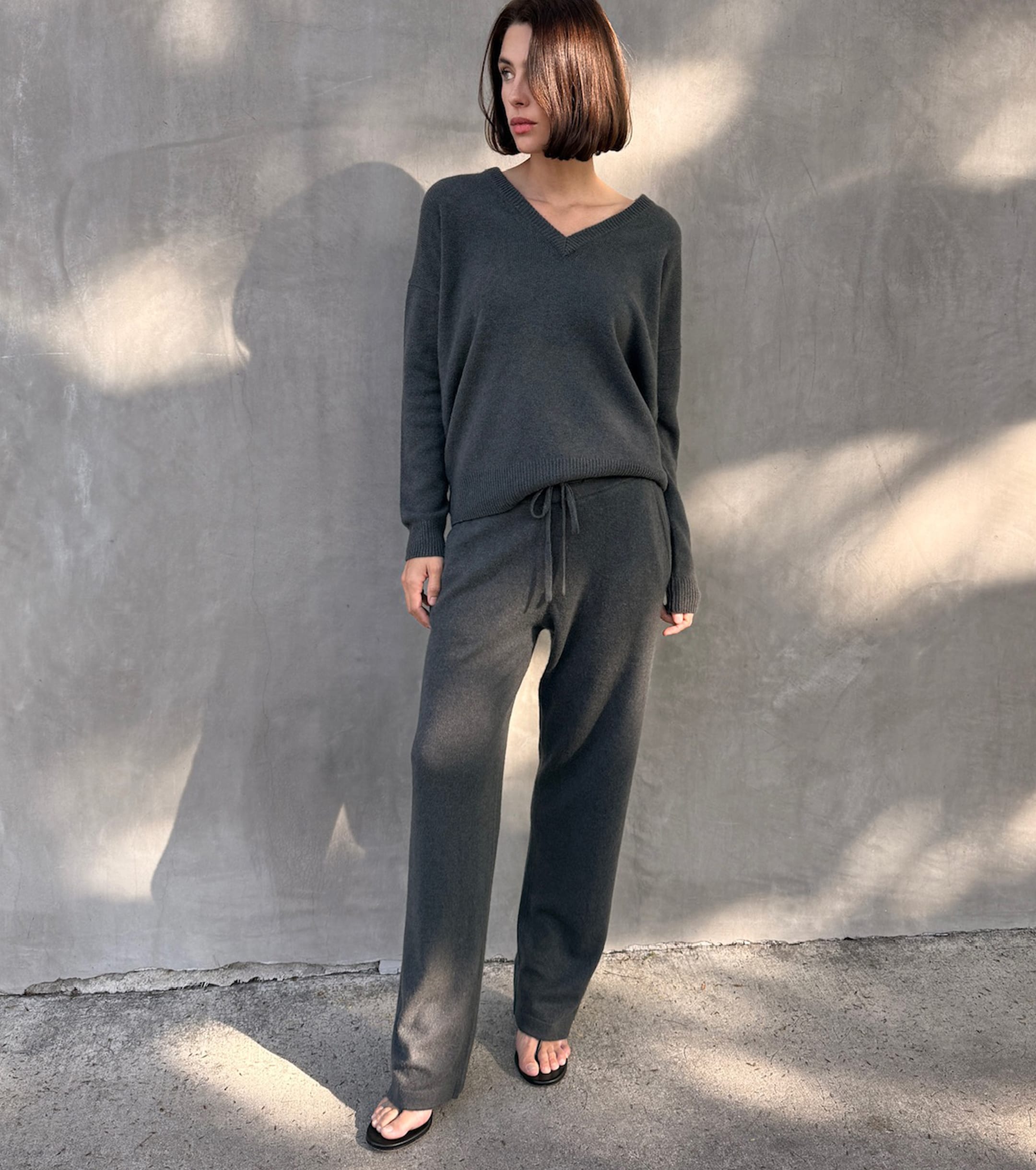 Cloud Cashmere Trouser - Steel