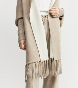 Cashmere Double Sided Jacket - Birch/Cream