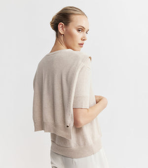 Cashmere Sweater Scarf - Sand