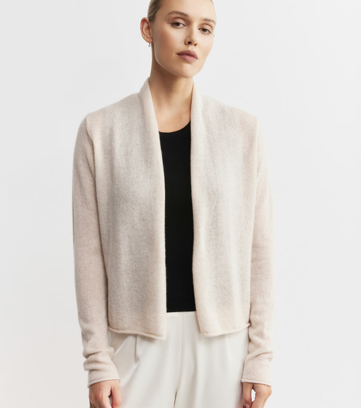 Featherweight Cashmere Cardigan - Sand