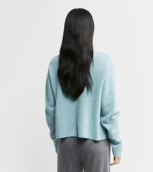Featherweight  Cashmere V Neck - Seafoam