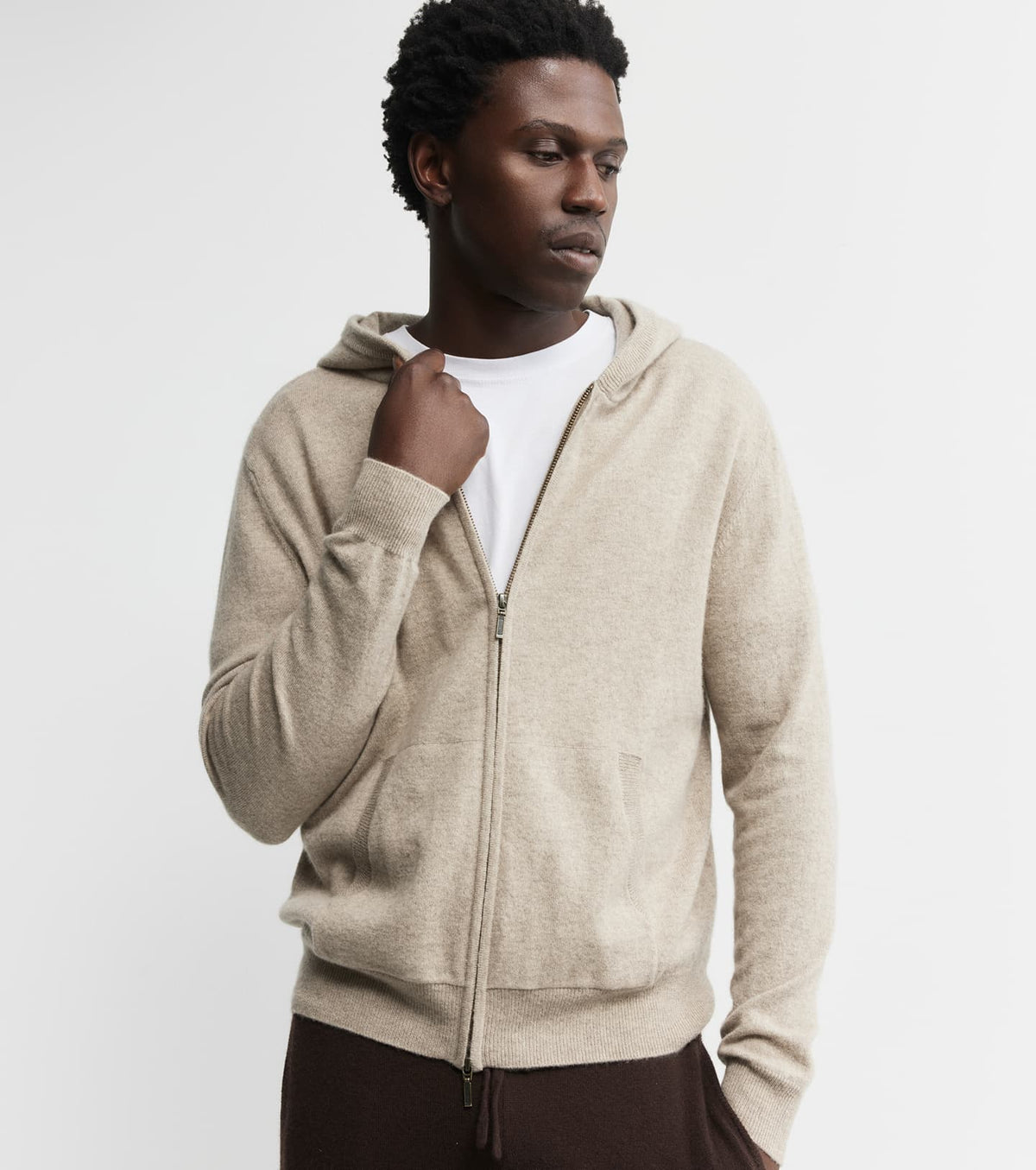 Cashmere Zip Hoodie - Birch