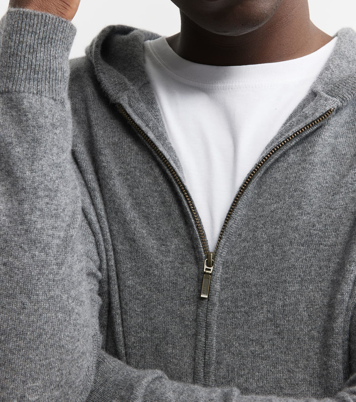 Cashmere Zip Hoodie - Graphite