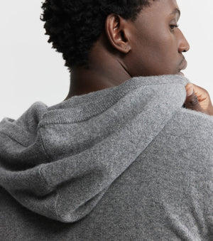 Cashmere Zip Hoodie - Graphite