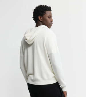 Cashmere Zip Hoodie - White