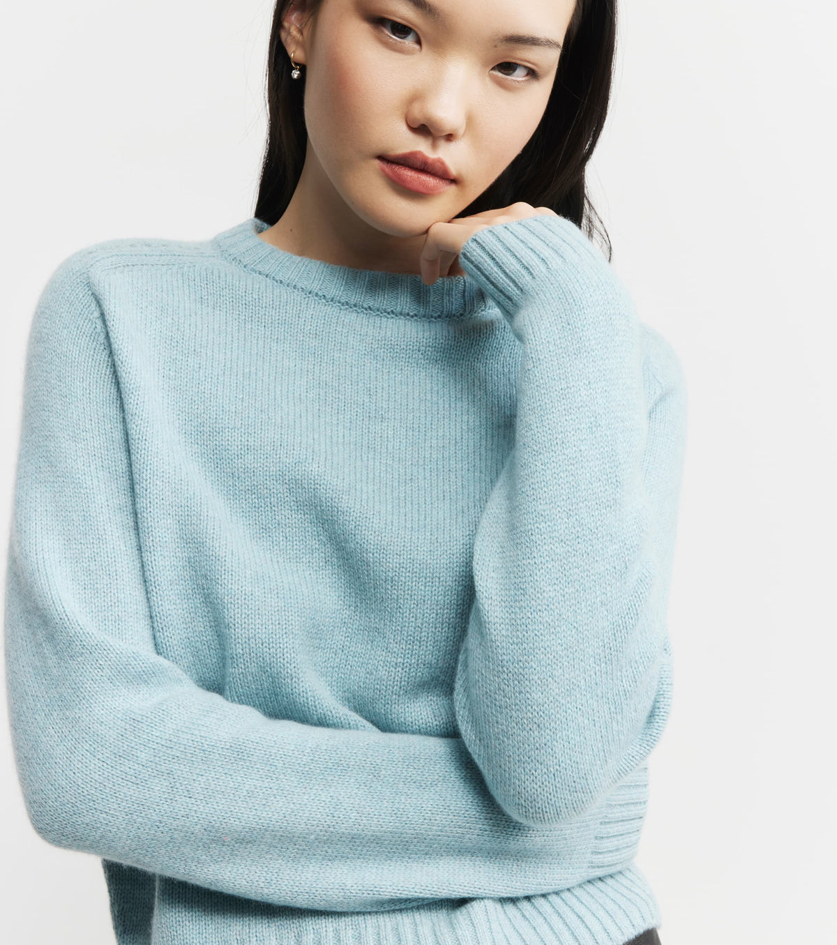 Luxe Cashmere Crewneck - Seafoam