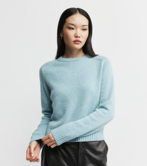 Luxe Cashmere Crewneck - Seafoam