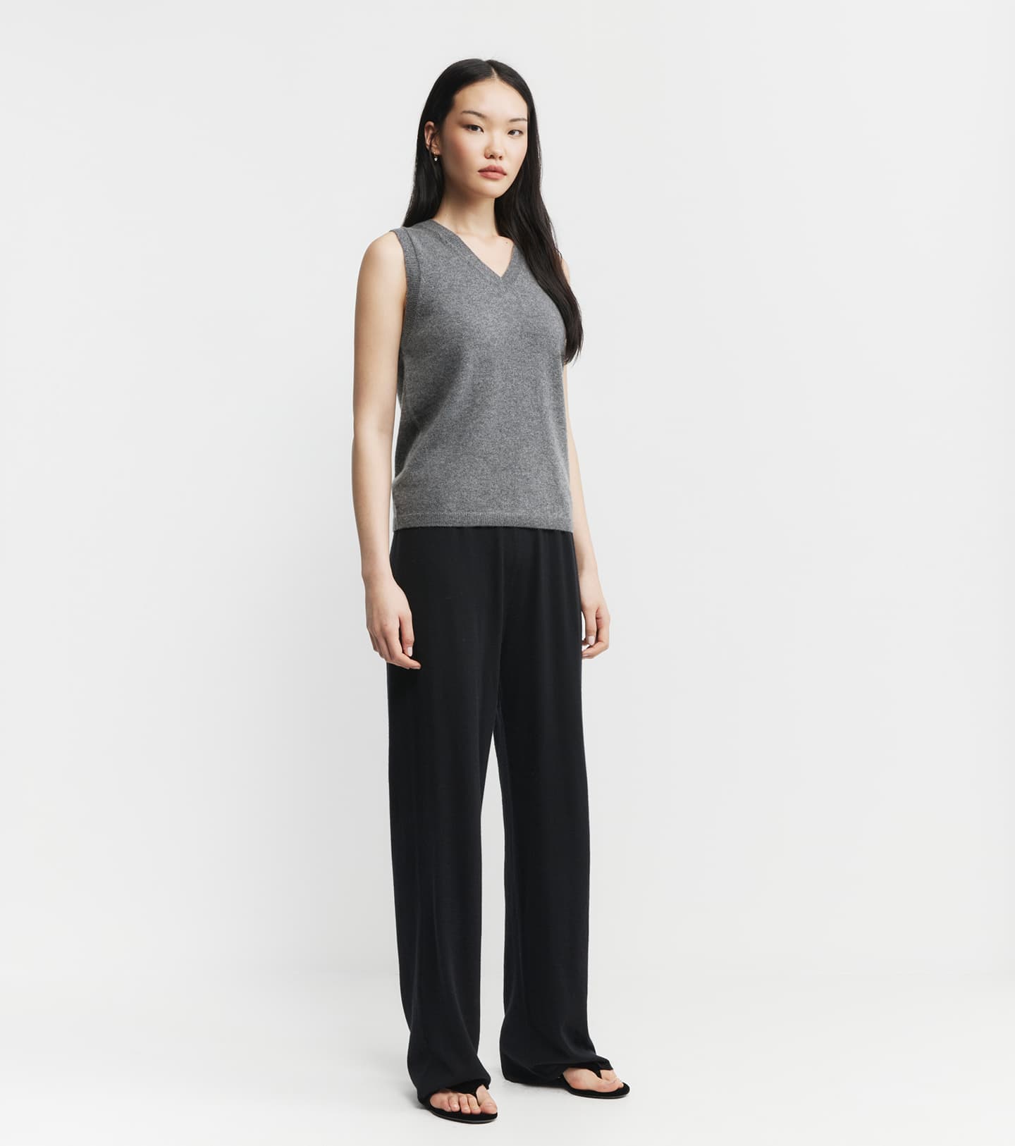 Relaxed Cashmere Trouser - Black
