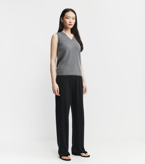 Relaxed Cashmere Trouser - Black