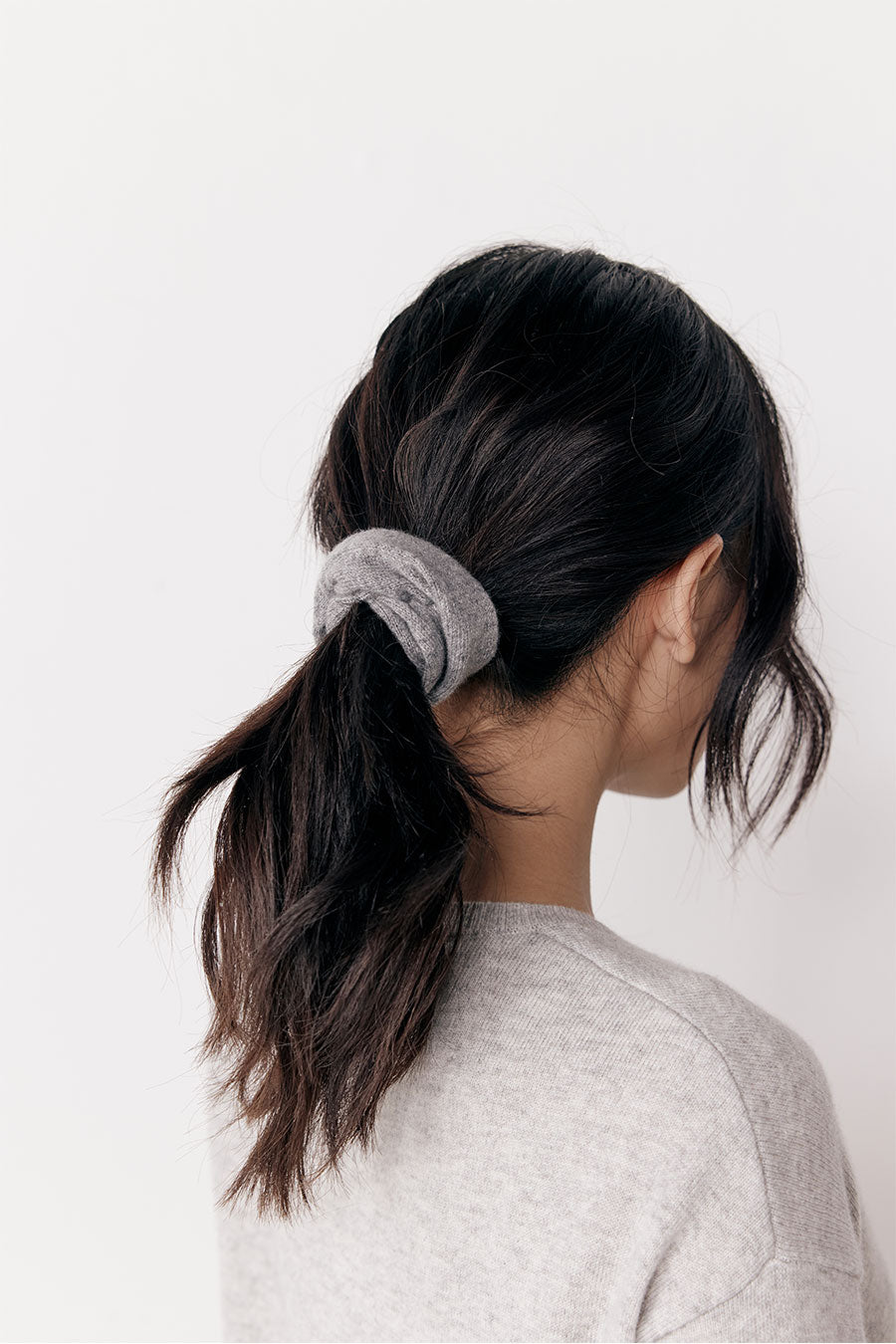 Cashmere Scrunchie - Dark Grey Melange