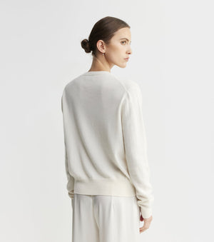 Signature Cashmere V-Neck - Cream