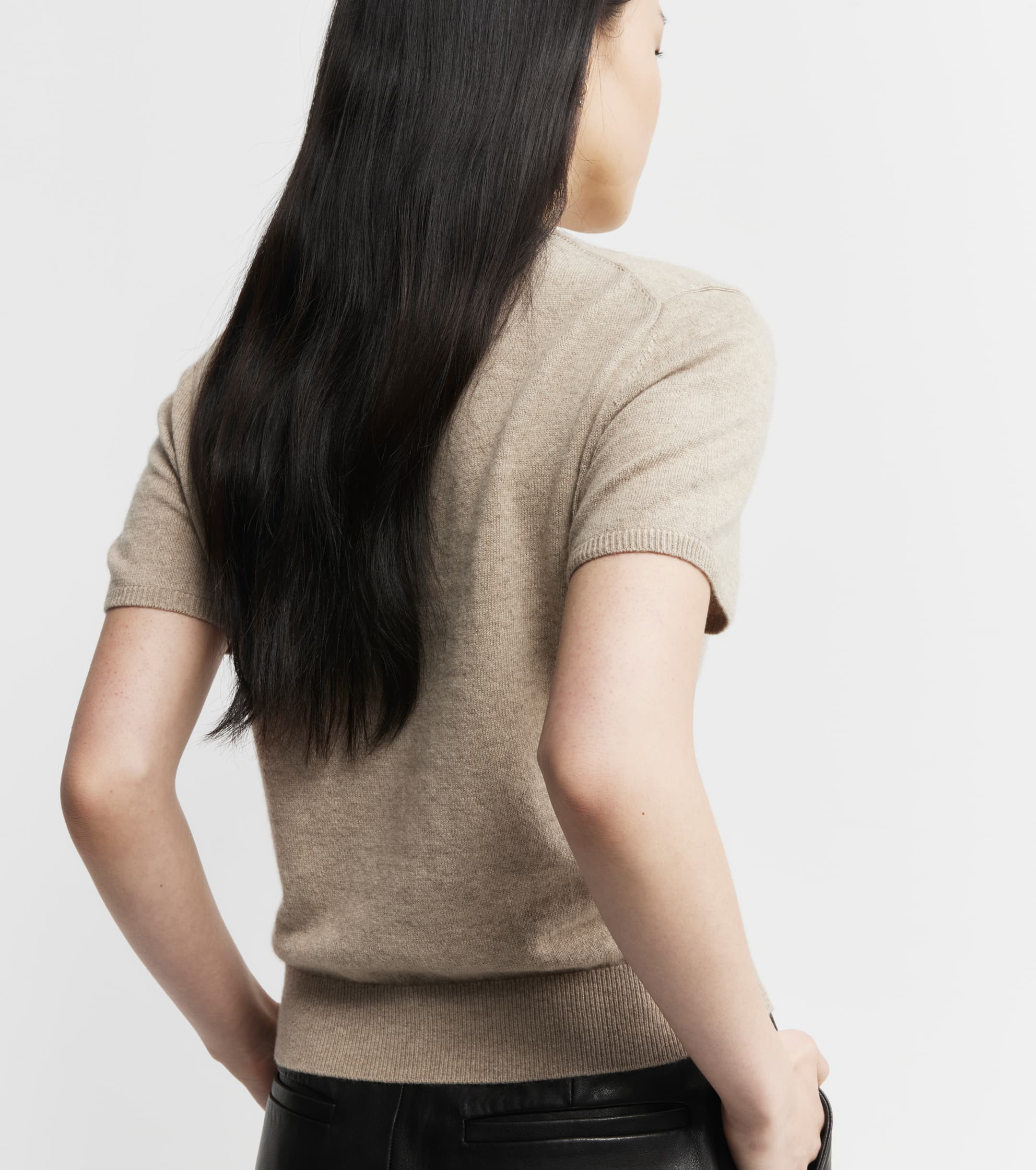 Cashmere Slim Fit Tee - Birch