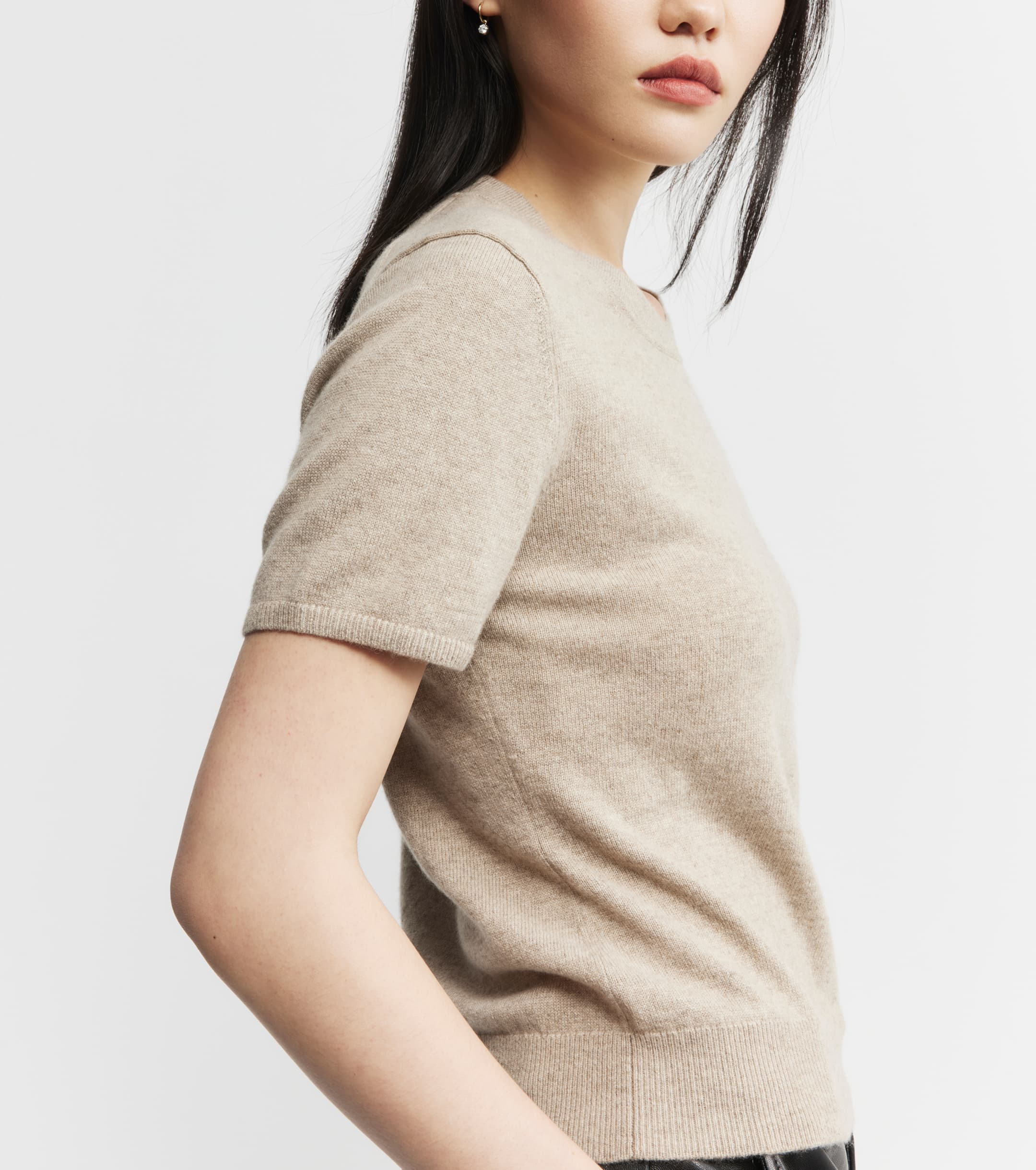 Cashmere Slim Fit Tee - Birch