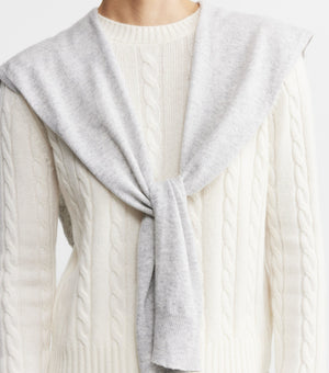 Cashmere Sweater Scarf - Grey Melange