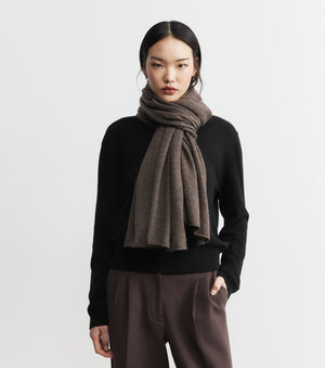 Cashmere Travel Wrap - Brown Melange