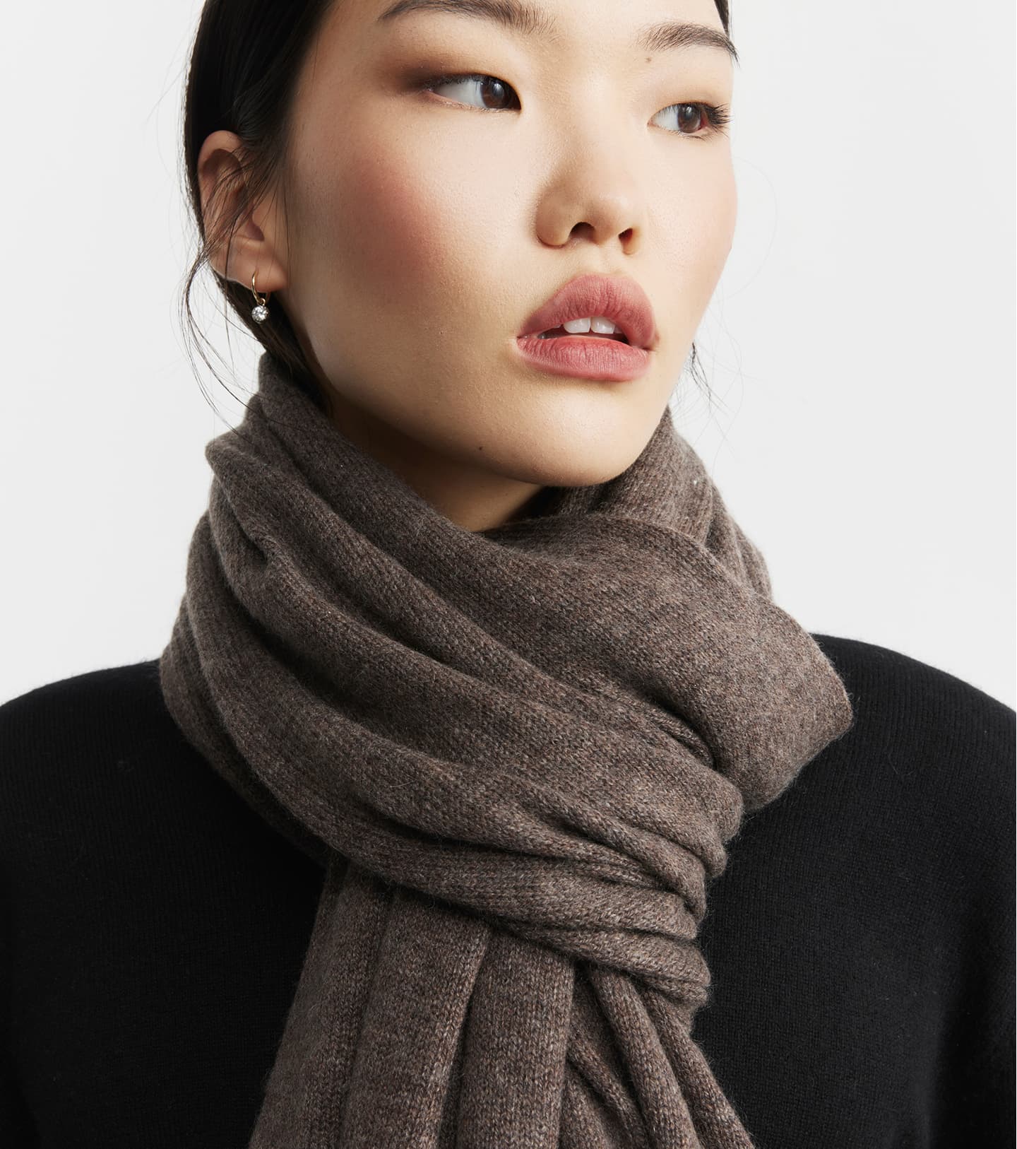 Cashmere Travel Wrap - Brown Melange