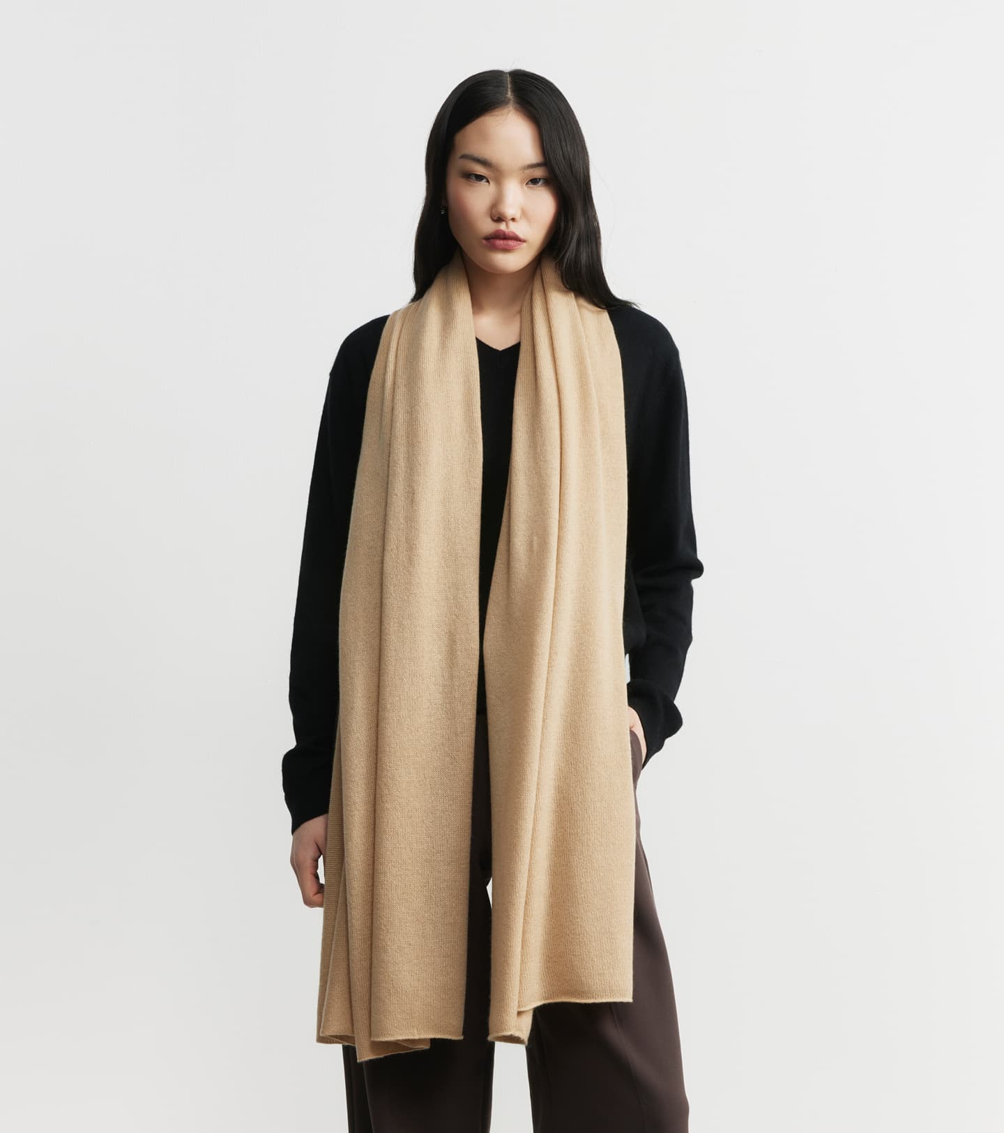 Cashmere Travel Wrap - Camel
