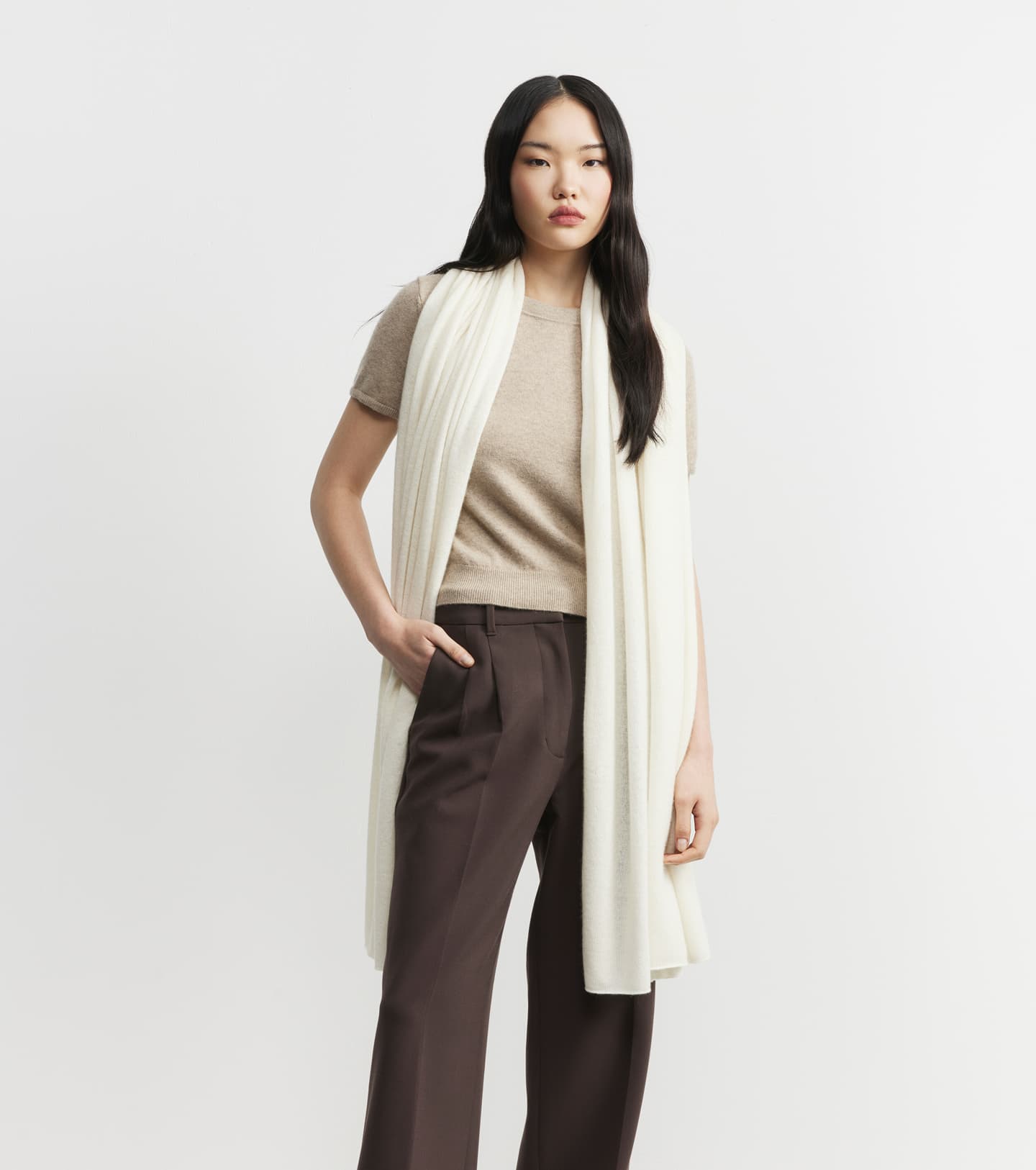Cashmere Travel Wrap - Cream