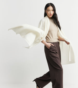 Cashmere Travel Wrap - Cream