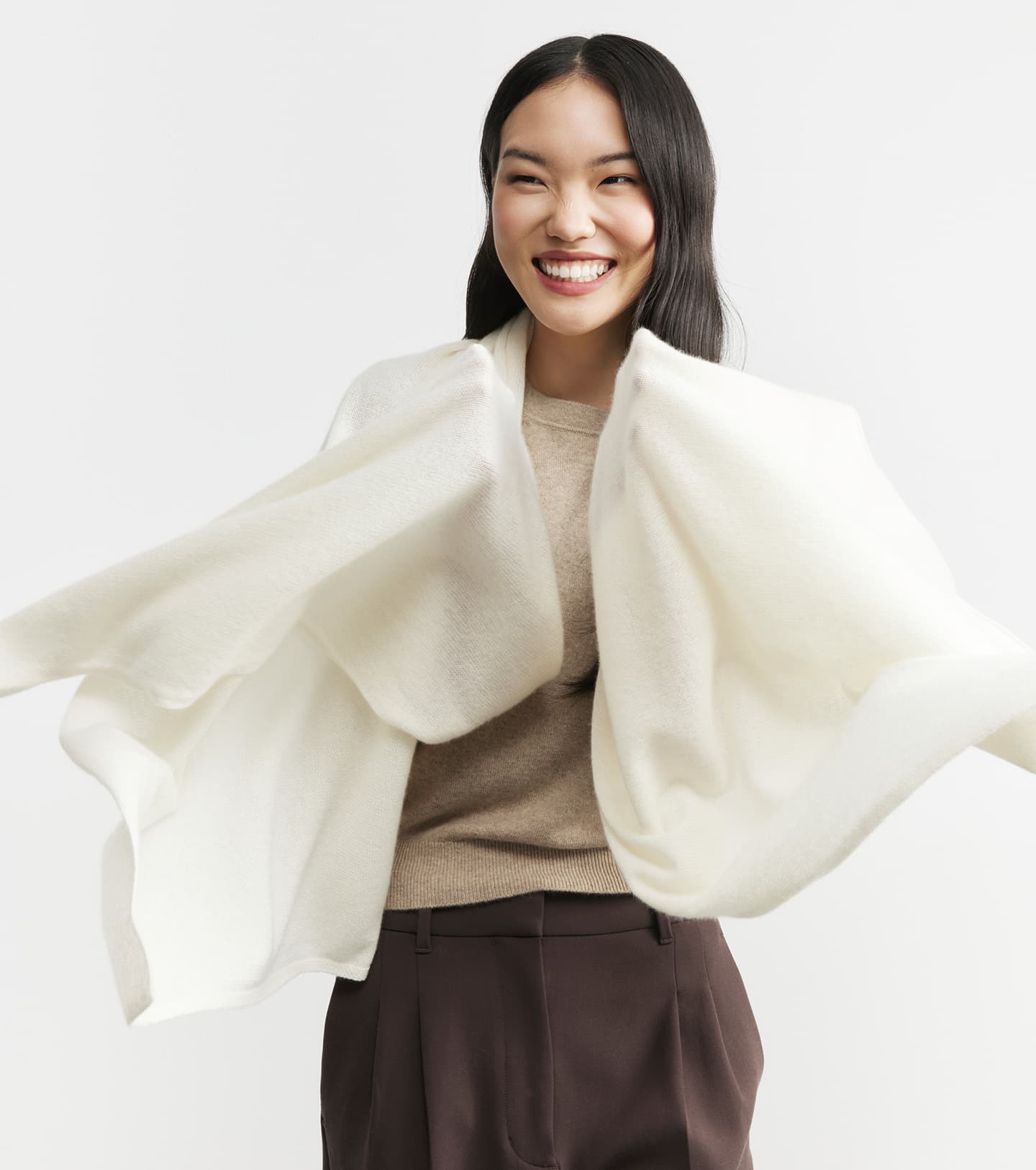 Cashmere Travel Wrap - Cream