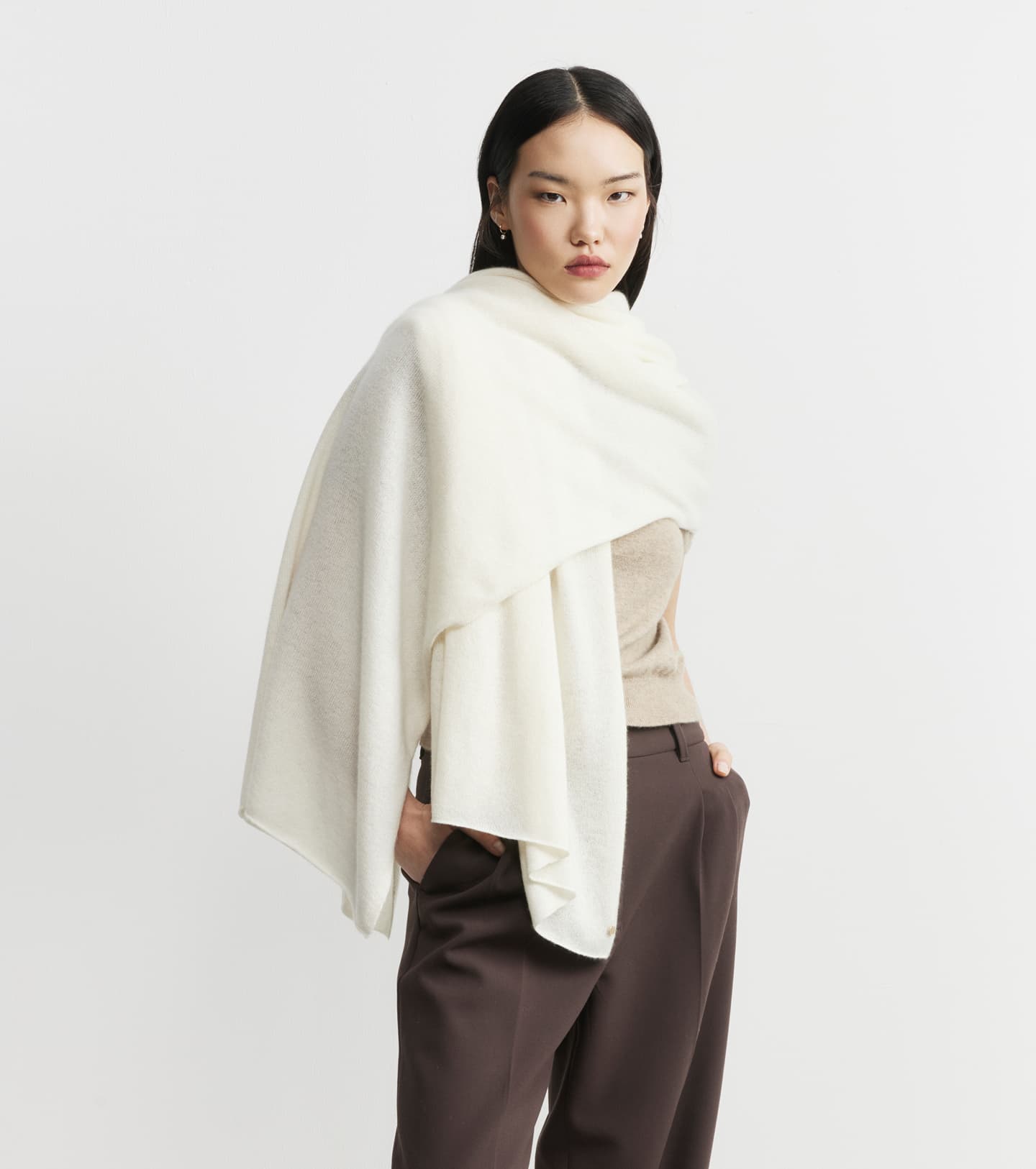 Cashmere Travel Wrap - Cream