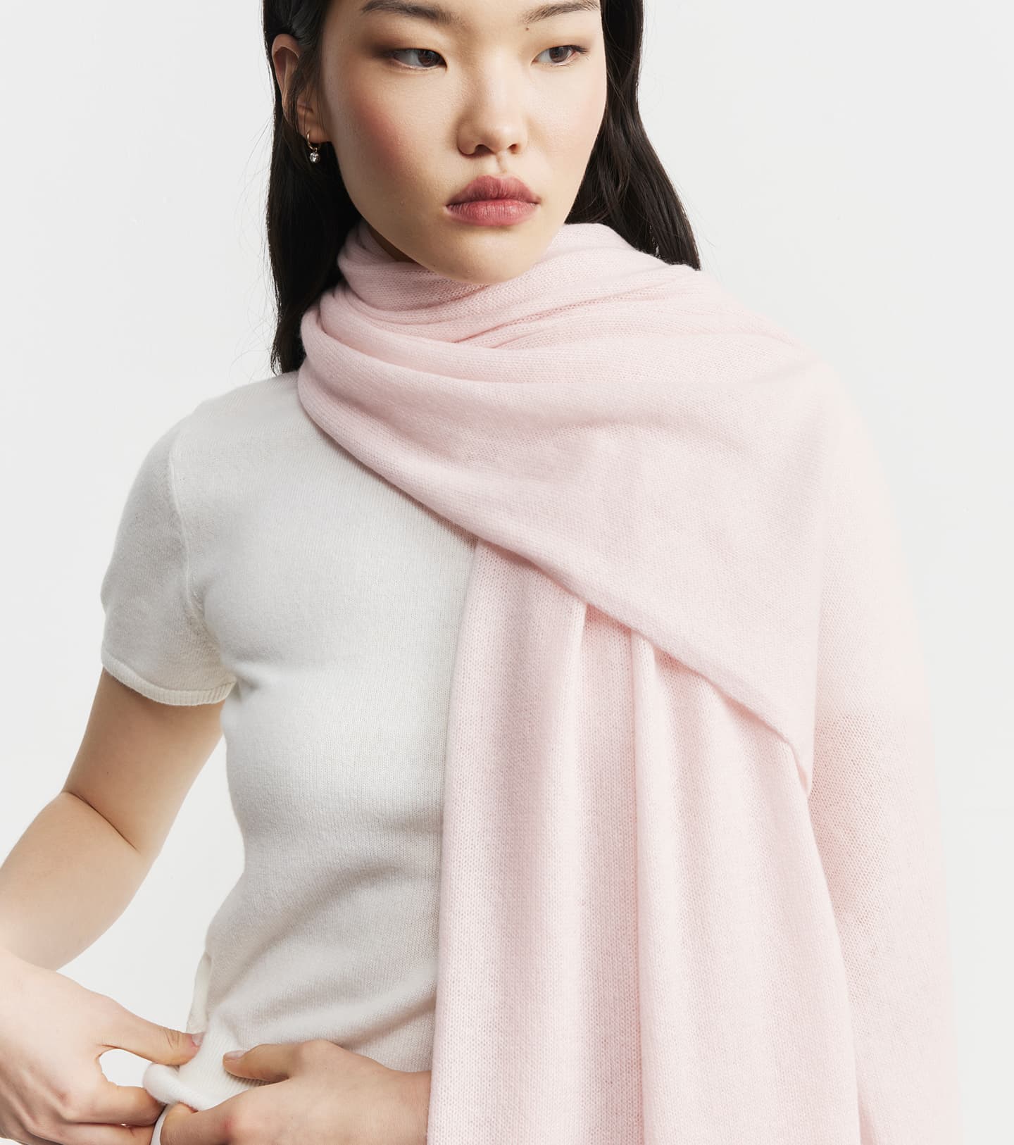 Cashmere Travel Wrap - Powder Pink