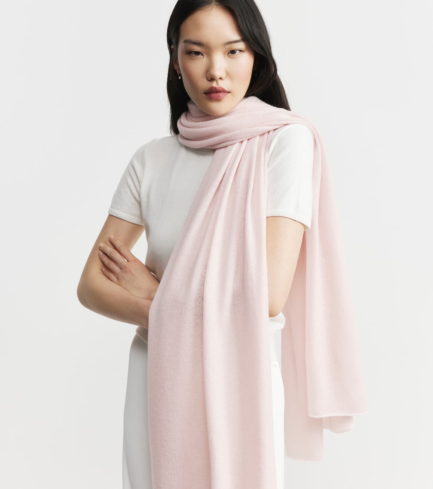 Cashmere Travel Wrap - Powder Pink